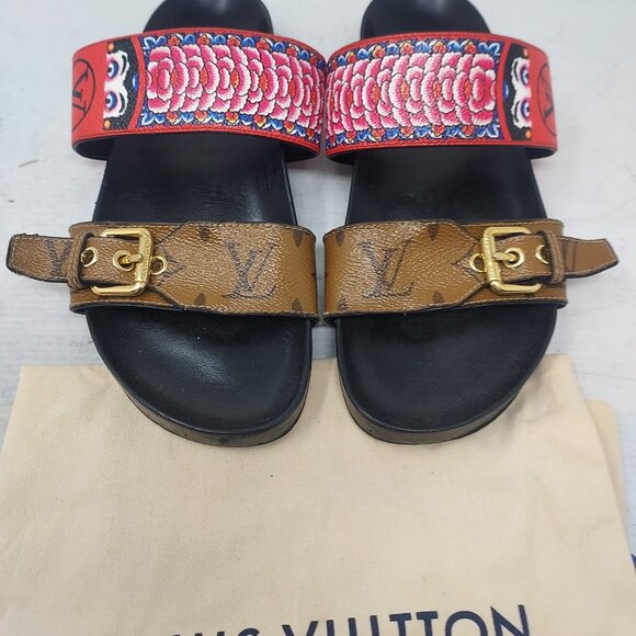 Louis Vuitton Bom Dia Kyoto Monogram Slide Sandal - Picture 5 of 15